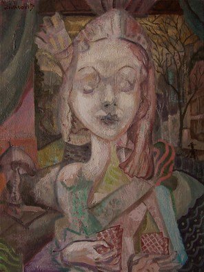 Dana Zivanovits: 'CARDS OF CHANCE', 2009 Oil Painting, Abstract Figurative.  This is a newly completed painting that was done in oil on stretched linen canvas. A very richly painted surface- please email me if you you like detail shot. A signed Zivanovits original. ...
